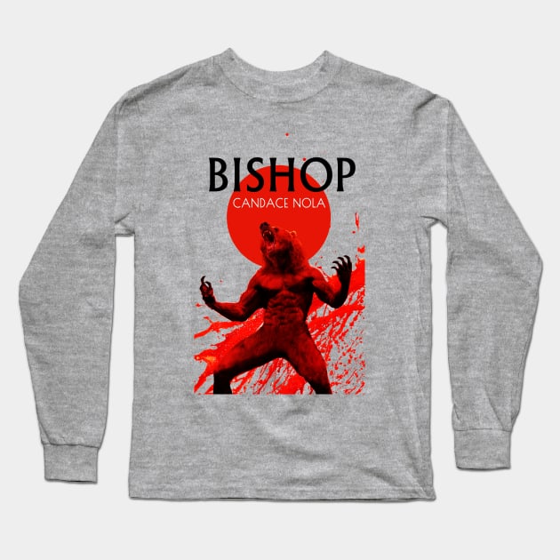 Bishop-Beast Mode Long Sleeve T-Shirt by Uncomfortably Dark Horror